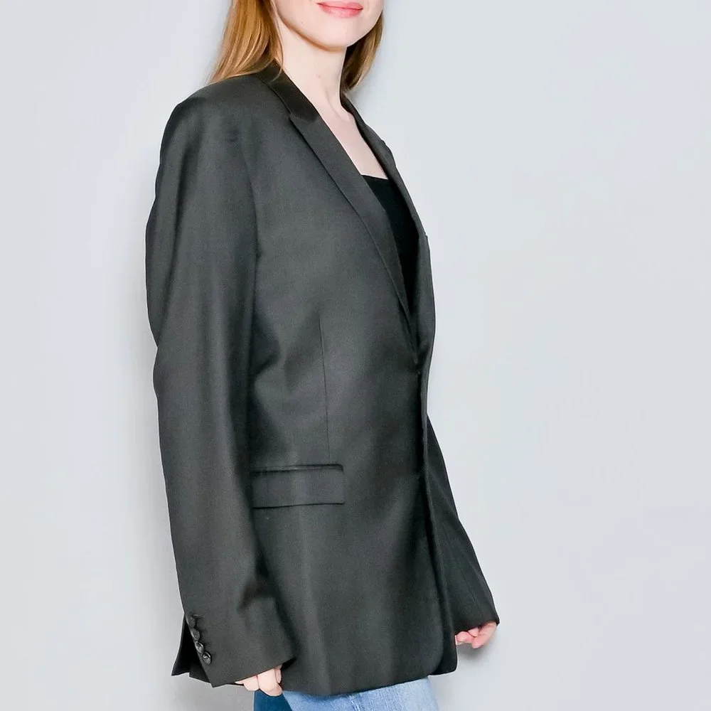 264. THE KOOPLES Dark Gray Wool Fitted Blazer 52R - Picture 4 of 7